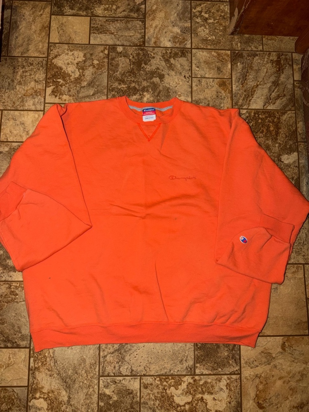 Vintage Champion Men’s Bright coral Crewneck Sweatshirt